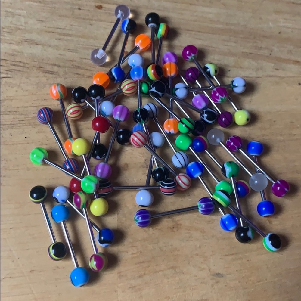 14g Mixed Tongue Ring Barbells